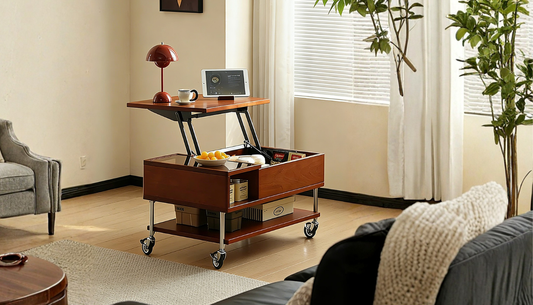 Can a Single Mobile Side Table with Storage Replace Three Pieces of Traditional Furniture?