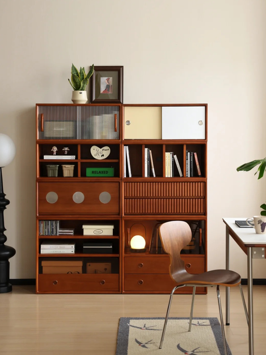 ChapterLiving Vintro Modular Storage System – Cream & Yellow Sliding Door Cabinet