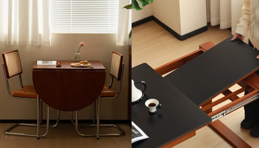 Drop-Leaf vs. Stow-Away Leaf: Which extending dining table mechanism fits your home?