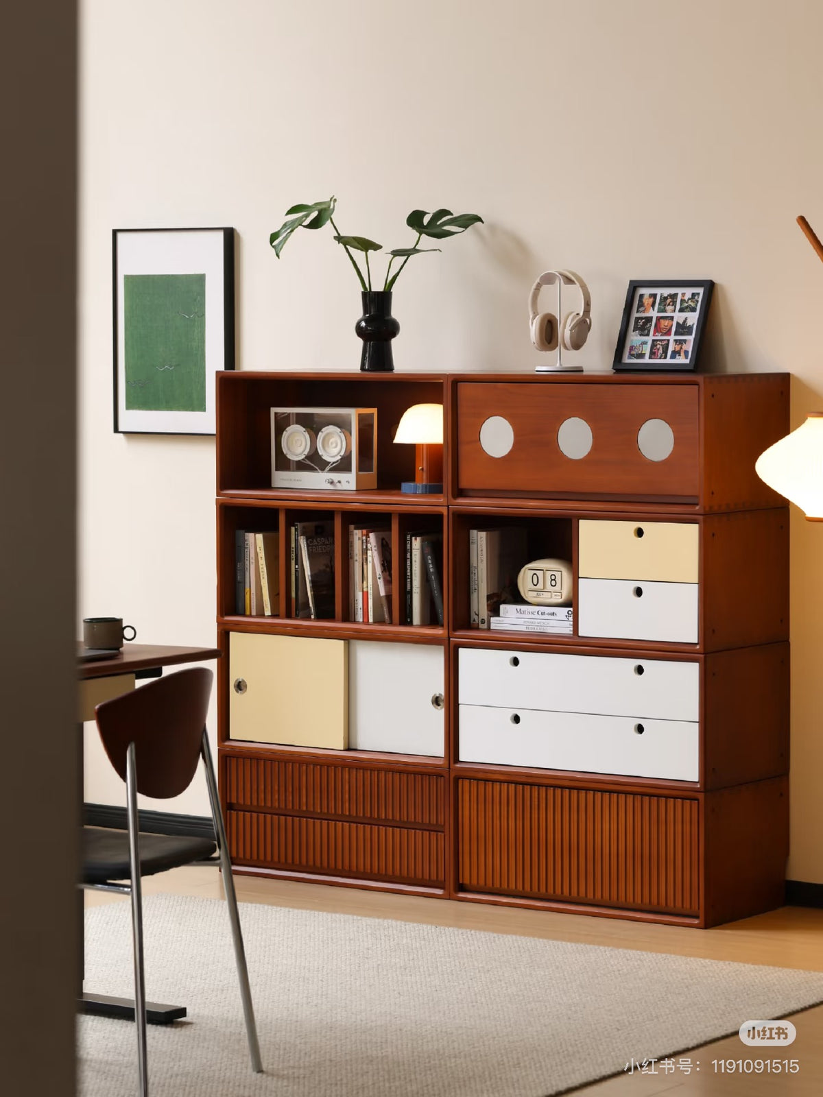 ChapterLiving Vintro Modular Storage System – Cream White Double Large Drawer Cabinet