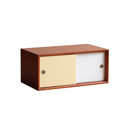 ChapterLiving Vintro Modular Storage System – Cream & Yellow Sliding Door Cabinet