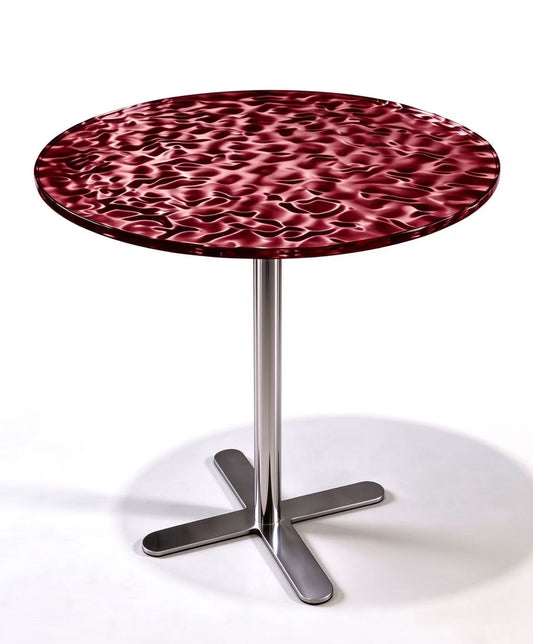 ChapterLiving Ripple Round Side Table Red