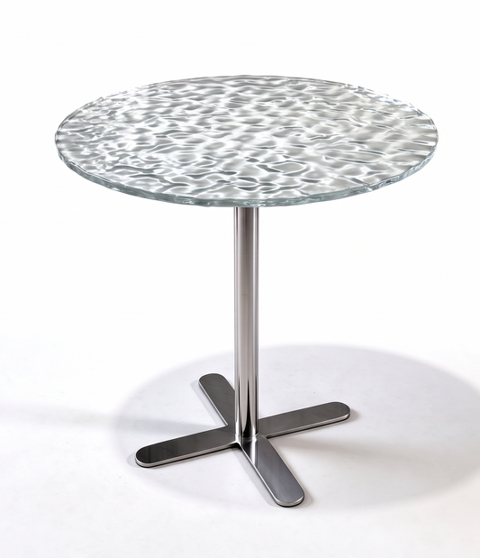 ChapterLiving Ripple Round Side Table Clear